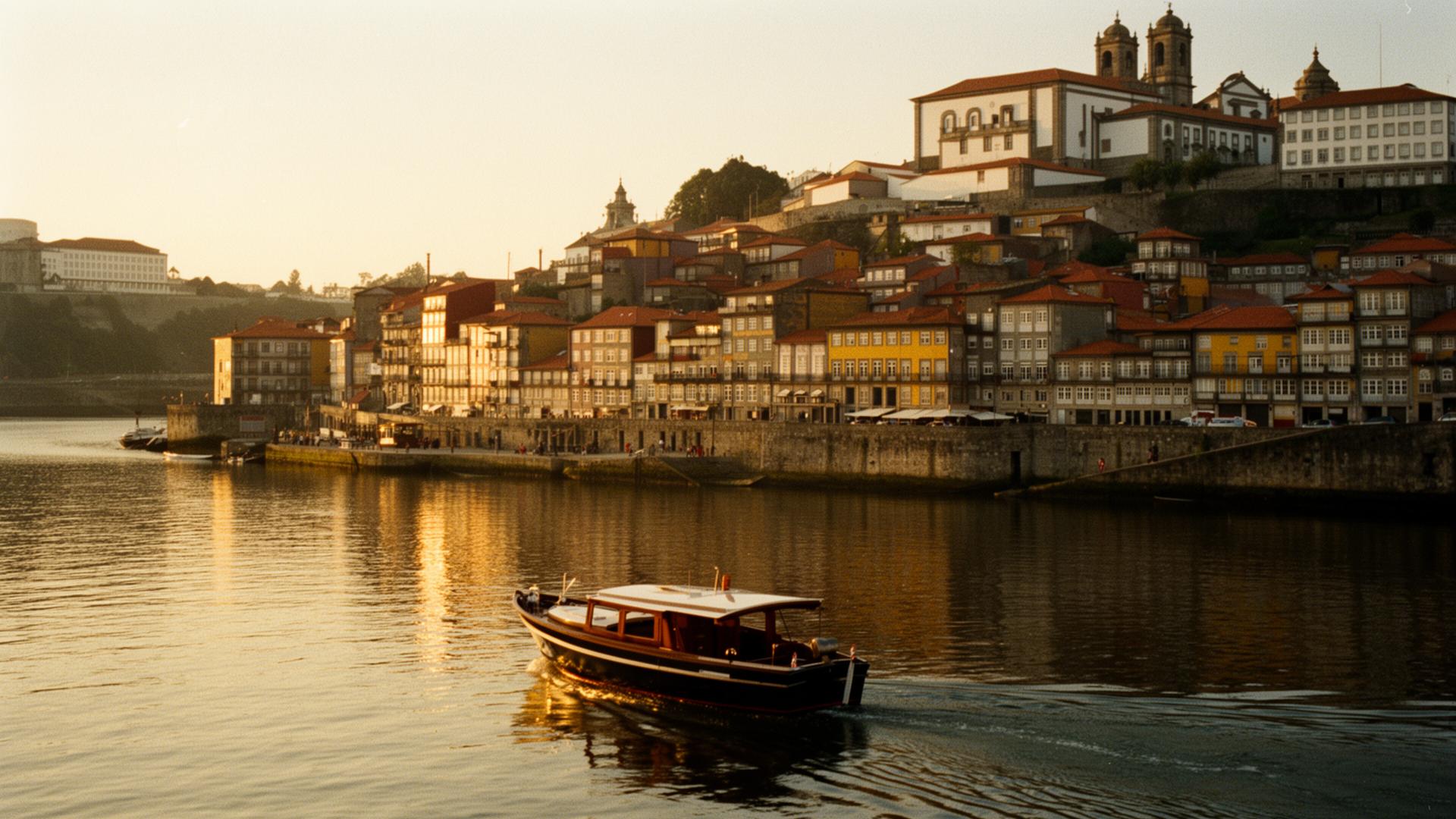 Porto's Ribeira district and historic architecture along the Douro river